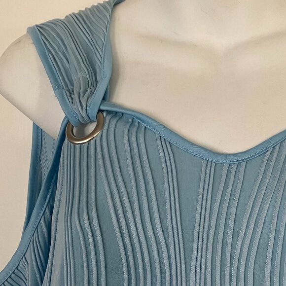 Light Blue Casual Sleeveless Mini Dress Size XL/12 NWOT - Picture 3 of 6